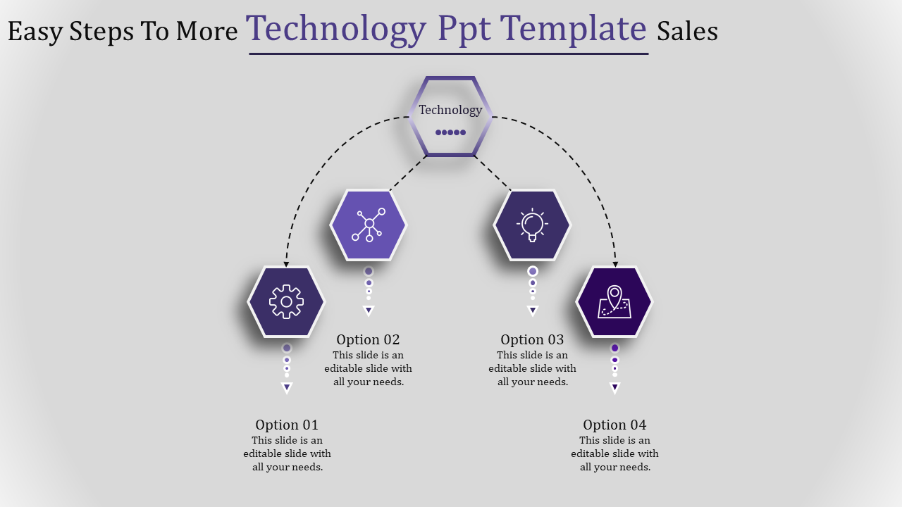 technology ppt template-Easy Steps To More Technology Ppt Template Sales-4-Purple
